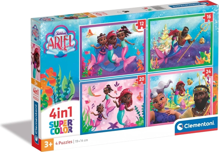 Пъзел Clementoni Ariel 4 в 1 (12–24 части)
