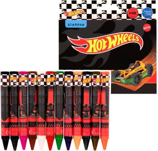 Hot Wheels jumbo wax crayons 12 colors - 1 piece