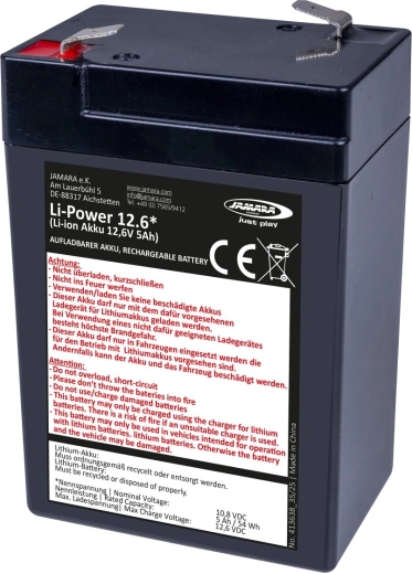 JAMARA Li-Power 12.6 lithium-ion battery for electric vehicles