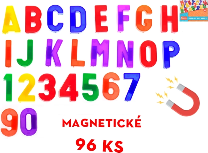 Set of Magnetic Letters and Numbers, 96 pcs