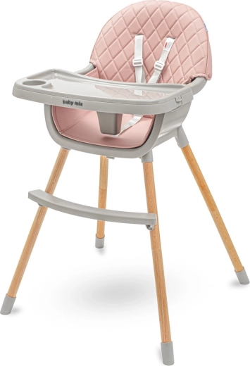 Детско столче за хранене Baby Mix Freja dusty pink
