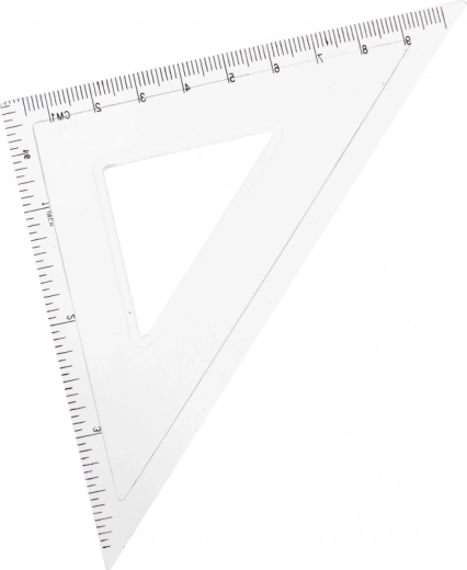Two set squares for right angles and drawing
