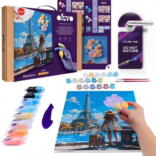 Okto Painting and 3D Modeling Picture Greetings from Paris 30×40 cm