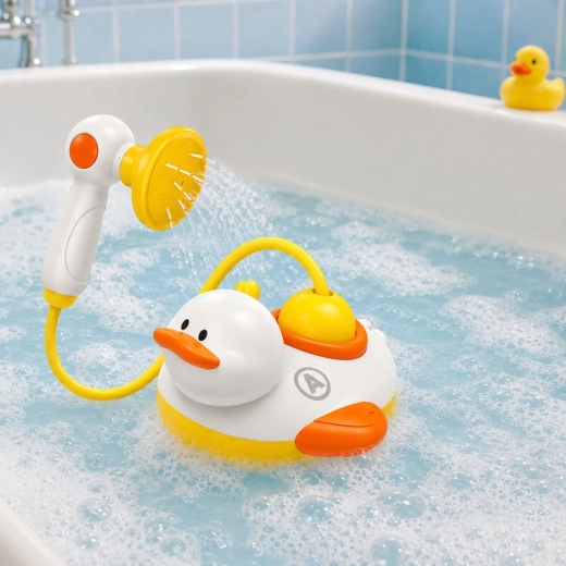 Fun in a bathtub full of water