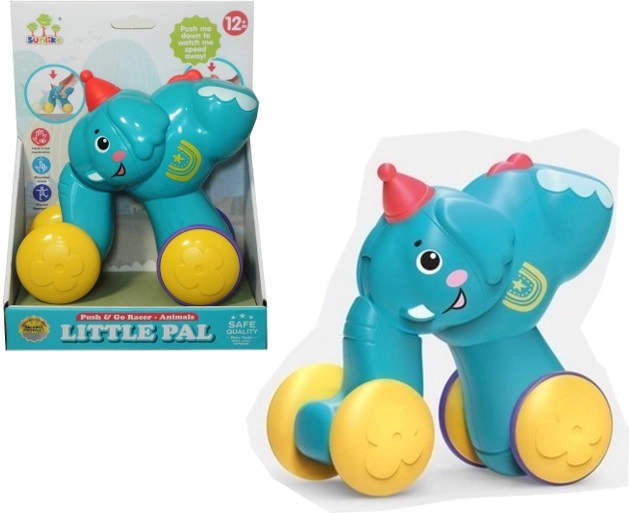 Забавна играчка press & go – слон за бебета