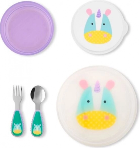 Skip Hop Zoo dining set, 5 pcs, unicorn, for children from 12 months