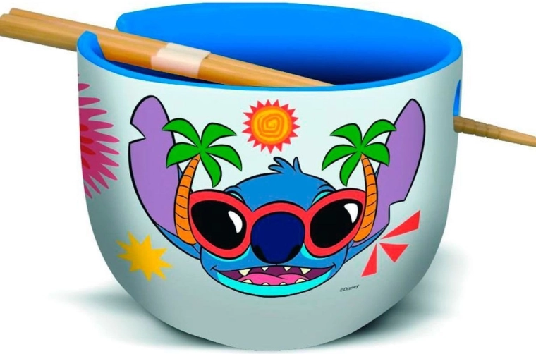 STOR керамична купа за рамен с клечки Stitch