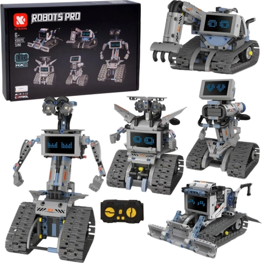 5-in-1 Robot Building Kit with Remote Control