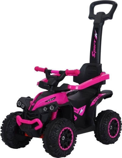BABY MIX Mega pink kids' ride-on with parent handle