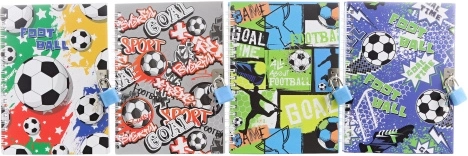 Soccer lockable notebook
