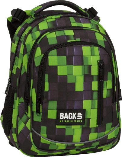 BackUP Metasphere school backpack green-black 24 l