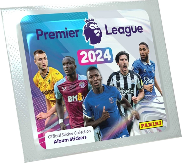 Panini Premier League 2024 колекционерски стикери – пакетче 5 бр.