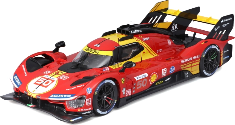Метален модел Bburago 1:24 Ferrari 499P – победител 24h Le Mans 2024