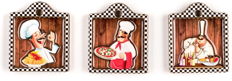 Chefs Magnets – set of 3, mixed designs