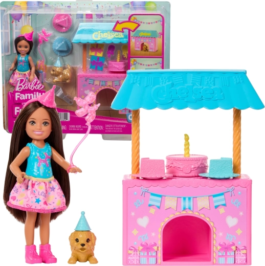 Mattel Barbie Club Chelsea рожденденска изненада – комплект с кукла, кученце и аксесоари