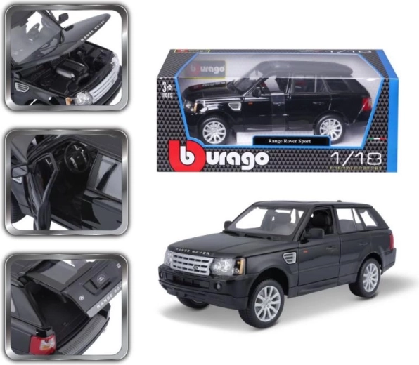 Метален модел BBURAGO RANGE ROVER SPORT 1:18, черен