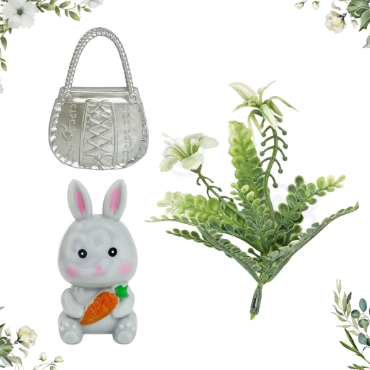 Cute accessories and bunny friend