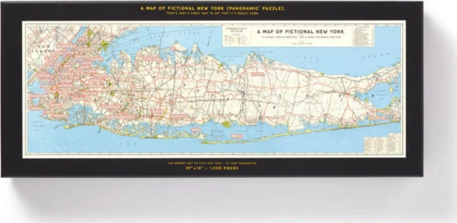 Panoramic Puzzle Movie Map of New York 1000 Pieces GALISON
