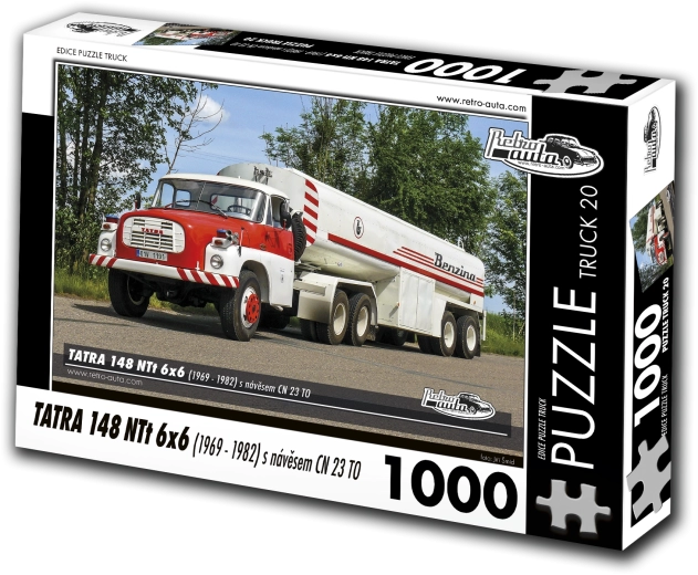 Retro-Cars puzzle truck Tatra 148 NTT 6x6 with trailer – 1000 pieces