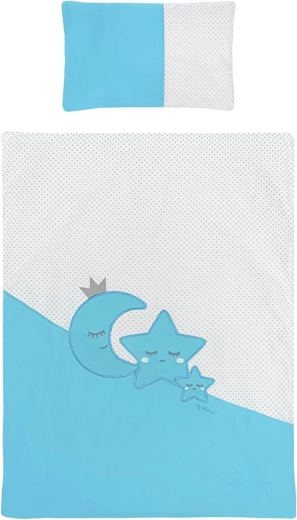 Children's 3-piece bedding set BELISIMA Magic Stars turquoise 100×135