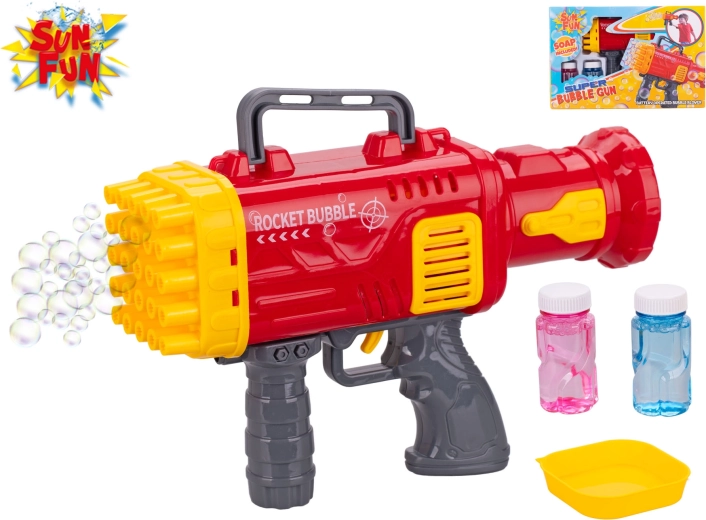 Sun Fun Bubble Gun with Solution, 21 cm