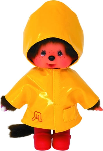 Monchhichi boy in yellow raincoat 20 cm