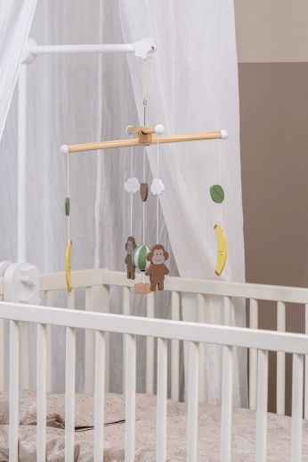 Easy to hang and use above the crib or changing table