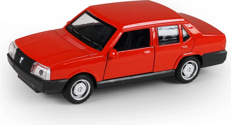 Metal retro car 13 cm with pull-back flywheel 1:32