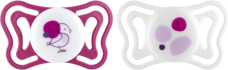 Chicco Physioforma Light silicone orthodontic pacifiers, pink, 6–16 months, 2 pcs