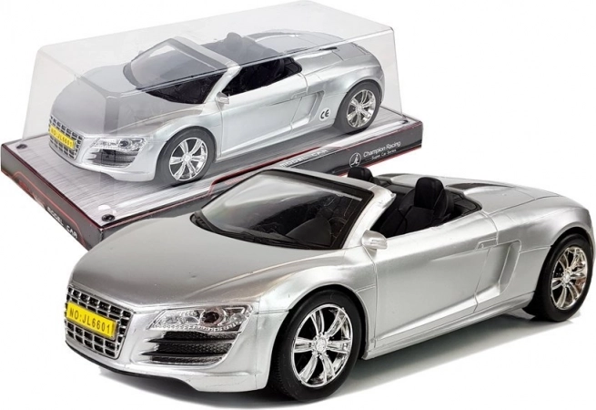Car Cabriolet with Friction Drive Silver 1:18