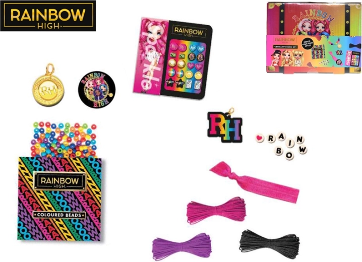 Rainbow High creative jewelry-making kit in a storage box