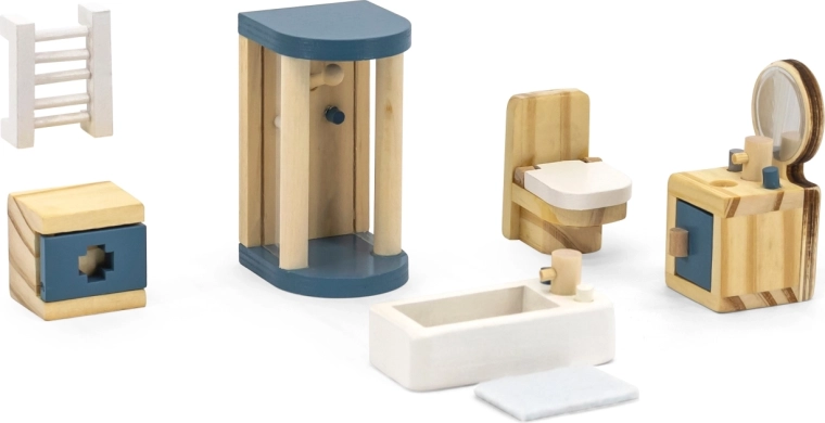 Wooden Dollhouse Furniture PolarB – Bathroom