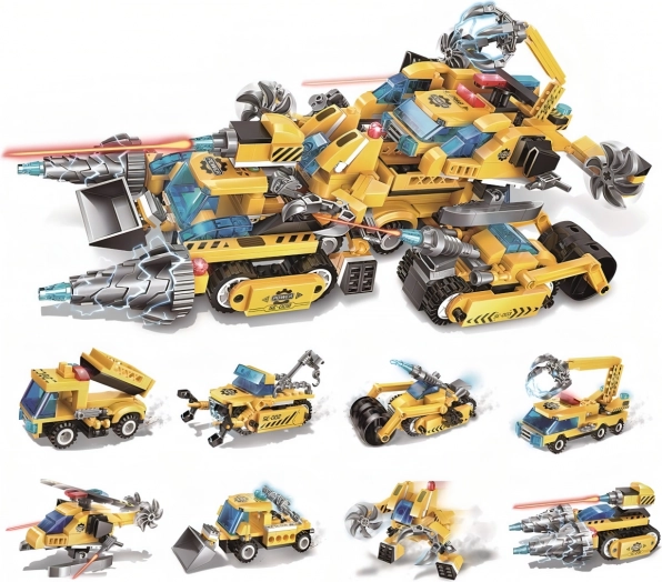 Конструктор QMAN THE LEGEND OF CHARIOT 8в1 – строителна техника