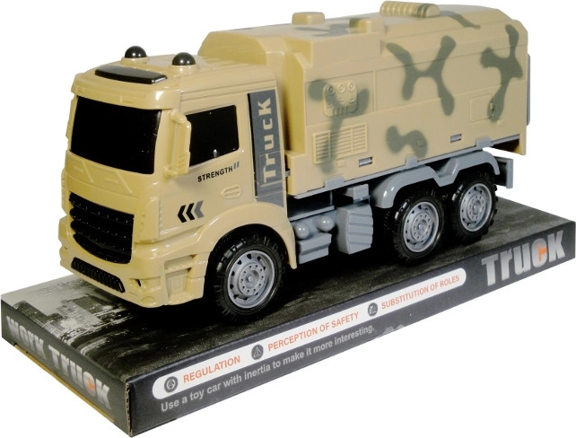 Military cargo truck with flywheel drive