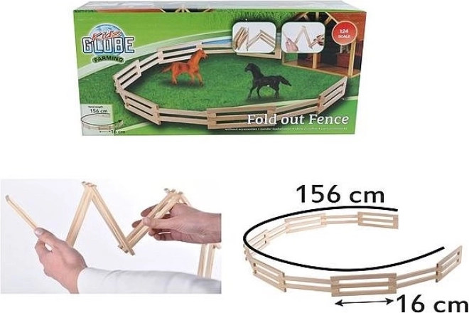 Дървена оградка за животни 156 см 1:24 Kids Globe