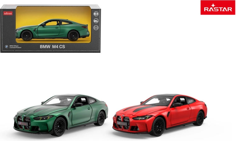 Rastar BMW M4 CS 1:24 die-cast car model, red - 1 piece
