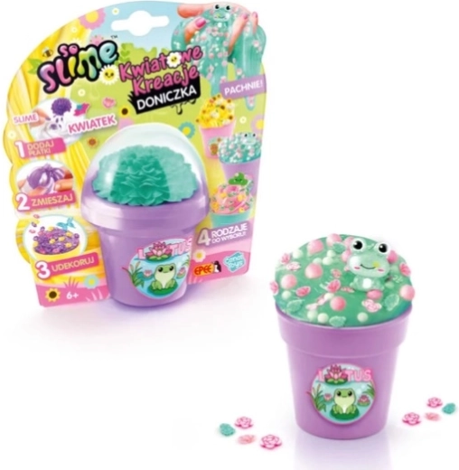 EPEE SoSlime Floral Creations in a Flowerpot with Violet