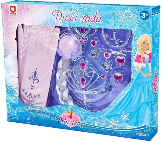 Kids' Princess Set with Gloves and Braid, Pink