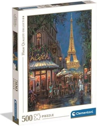 Clementoni Puzzle Night at a Café by the Eiffel Tower, 500 Pieces