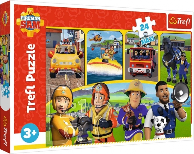 Puzzle 24 MAXI Fireman SAM and Friends Trefl