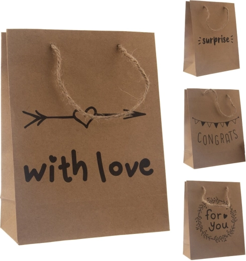 Gift bag Congrats brown 18 × 10 × 23 cm