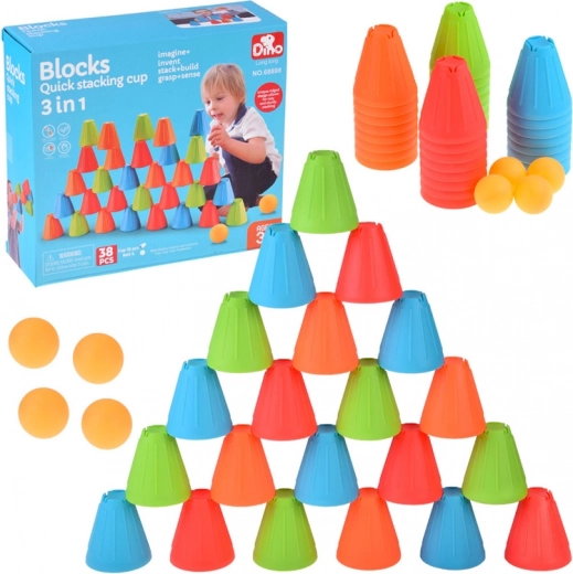 Dexterity Game Fast Cups – stacking cups and balls for children