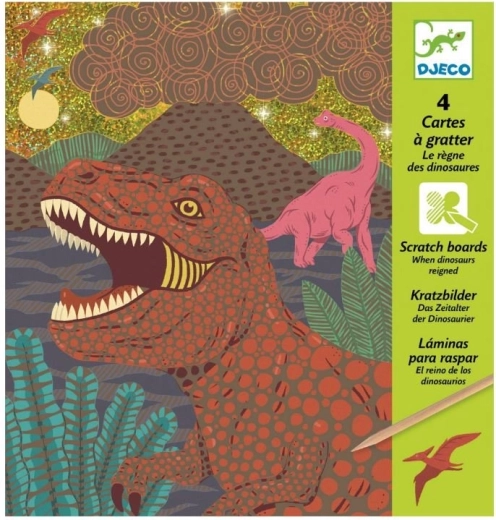 DJECO Scratch Art Pictures Dinosaurs