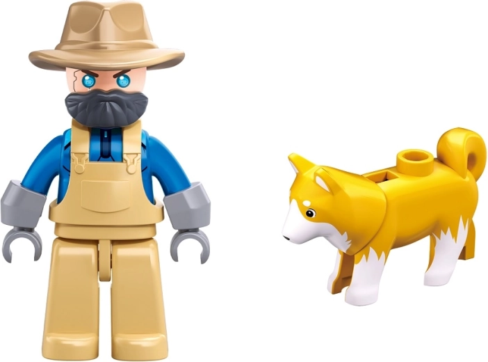Farmer and loyal dog
