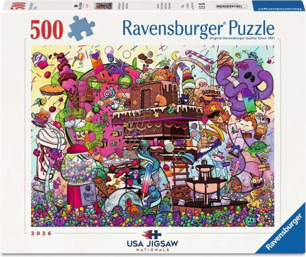 Ravensburger пъзел USA Jigsaw Nationals: Сладка площадка (500 части)