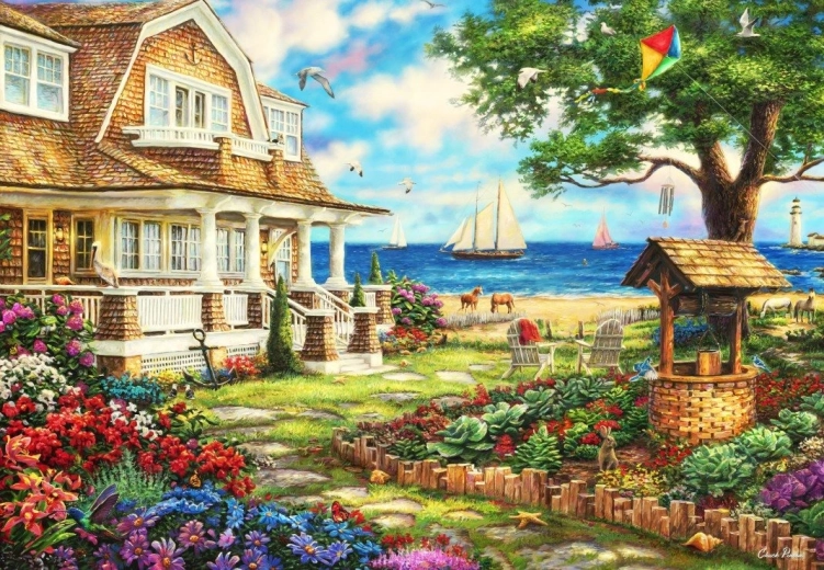 Seaside Cottage Puzzle 1000 Pieces