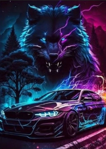 Диамантено рисуване Вълчи дух II 30 × 40 см
