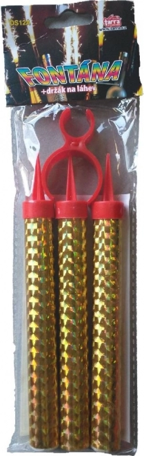 Gold party fountain with bottle holder 40 seconds