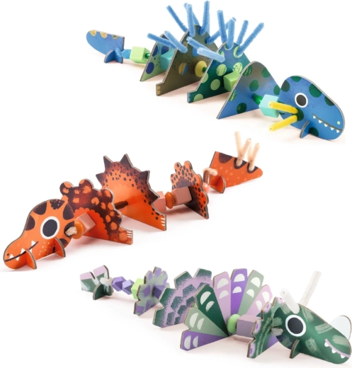 Cheerful dinosaurs to assemble