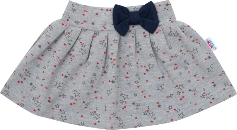 Skirt with elastic waistband and bow